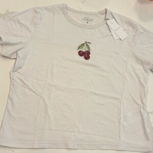 Cherry Embroidered Abercrombie & Fitch T-Shirt